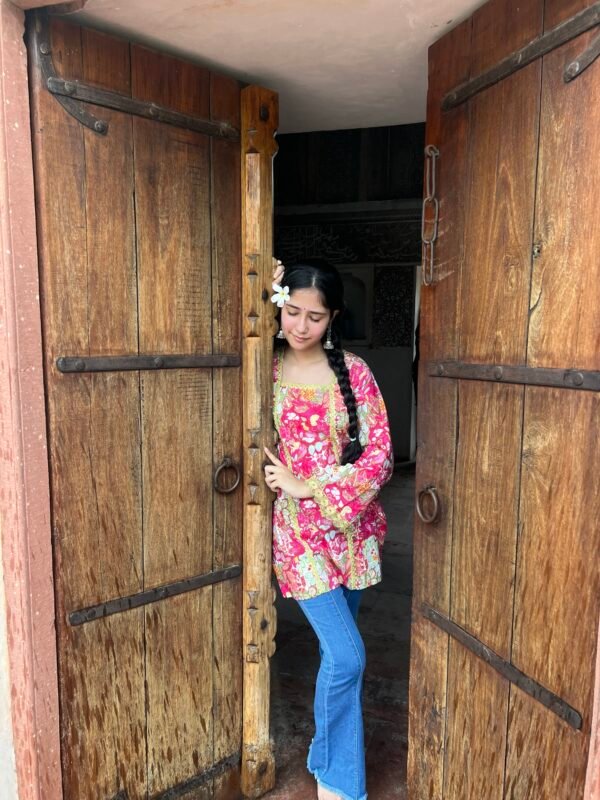 Gulabi Leher kurti 🌺