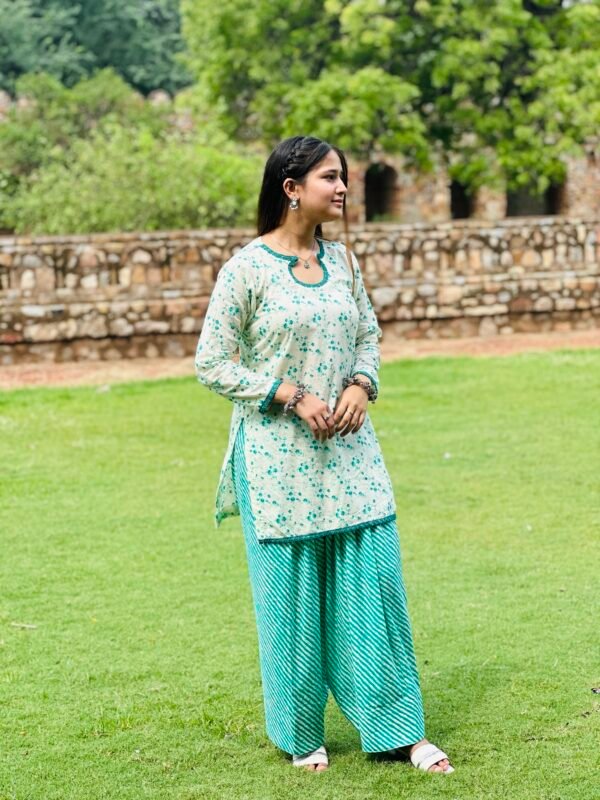 Mint Farsi Salwar Co-ord 🤍 - Image 2