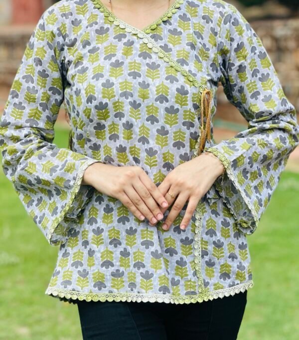 Basanti Baag Angrakha Kurti 🦚 - Image 2