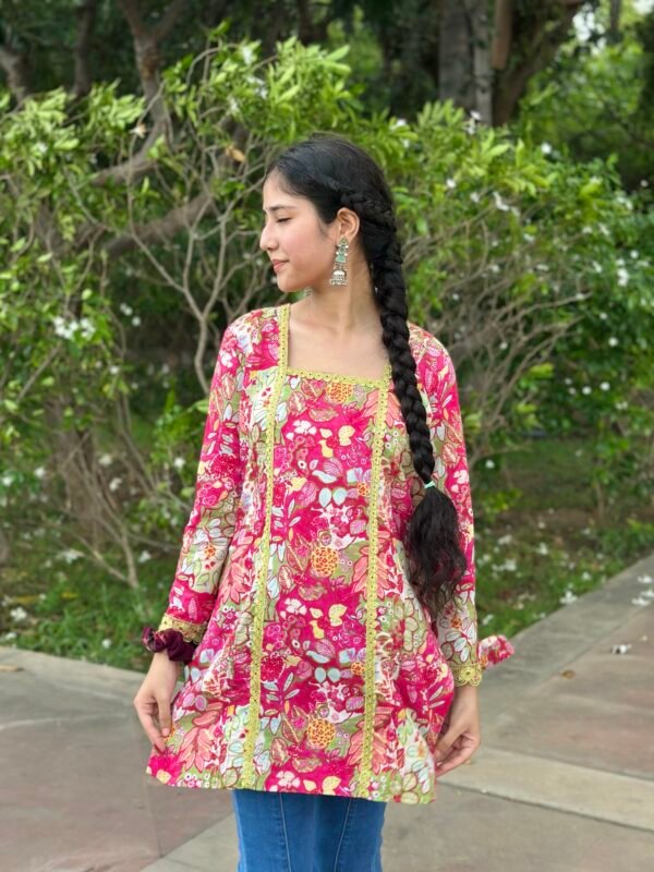 Gulabi Leher kurti 🌺 - Image 2