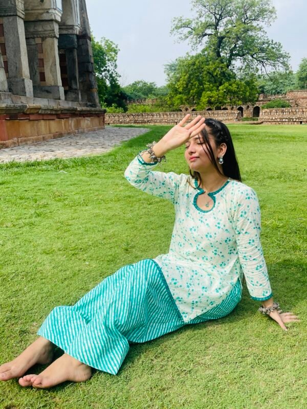 Mint Farsi Salwar Co-ord 🤍